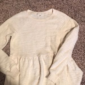 Urban Outfitters Peplum Nubby Sweater